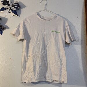 Columbia Cream Tee with Green Logo